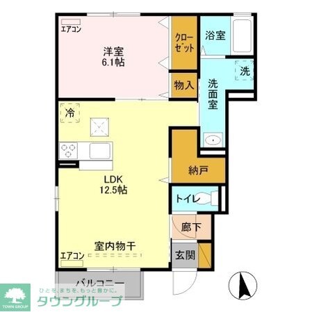 ドエル福島 Bの物件間取画像